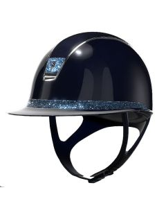 Rijhelm Samshield 2.0 Miss Shield Shadow Glossy met Premium Alcantara top met Crystal Fabric frontal band en blazon