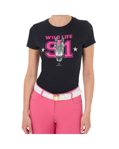 Shirt Equestro Women Wild Life Cotton ETW00246