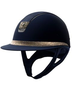 Rijhelm Samshield 1.0 Miss Shield Shadowmatt met Premium Alcantara top met Crystal Fabric frontal band en blazon