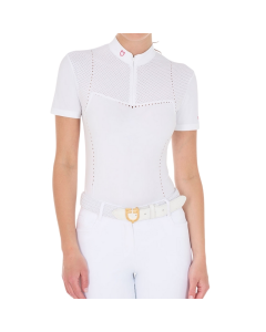 Wedstrijdshirt Equestro Women Polo Perforated ETW00224