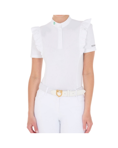 Wedstrijdshirt Equestro Women Polo Ruches ETW00220
