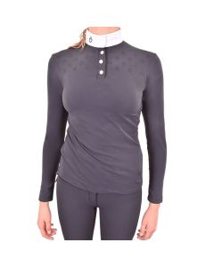 Wedstrijdshirt Cavalleria Toscana Brushed Jersey Long Sleeve Competition Polo