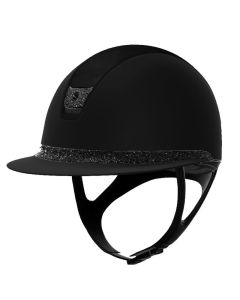 Rijhelm Samshield 2.0 Miss Shield Shadowmatt met Premium Alcantara top met Crystal Fabric frontal band en blazon, Matte trim