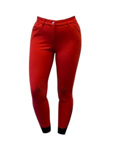 Paardrijbroek Cavalleria Toscana CT Team Red Stripe Knee Grip