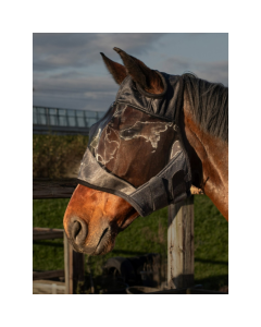 Vliegenmasker Harry's Horse Flyshield zonder oren met Bamboo lining