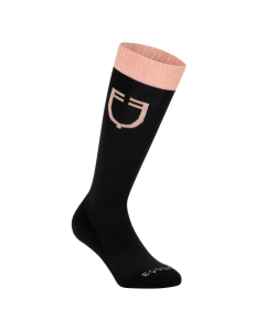 Paardrijsokken Equestro Stretch Technical Contrasting Logo ETU00019