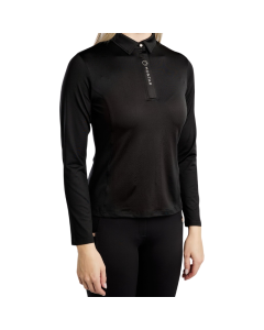 Shirt Montar MoSusan LS Polo met Rosegold print en button P26