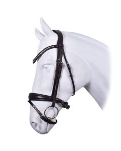 Trenshoofdstel Passier Blu Spirit met Big Premium Crystals frontriem, anatomische neusriem en webband teugels