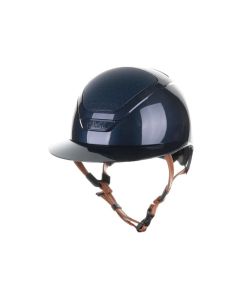 Rijhelm Kask Star Lady Pure Shine Chrome Met Licht Bruin Kinbandje