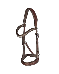 Bitloos hoofdstel F.R.A. Rebecca Side pull met Swarovski