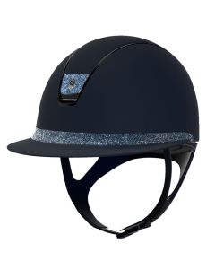 Rijhelm Samshield 2.0 Miss Shield Shadowmatt met Crystal Fabric frontal band met Crystal Fabric blazon