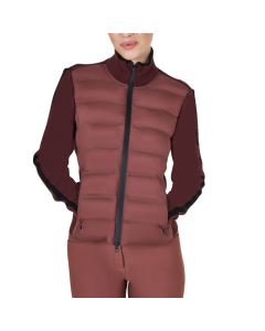 Winterjas Equestro Women Full Zip Hybrid Nylon+ Knit ETW00198