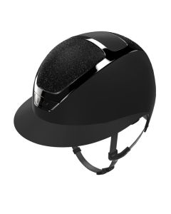 Rijhelm Kask Star Lady Prestige met Chrome frame en Blazon met Crystal Carpet top