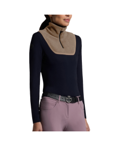 Shirt Cavalleria Toscana Long Sleeve Warm Jersey With Fleece Insert Training POD399-JV041
