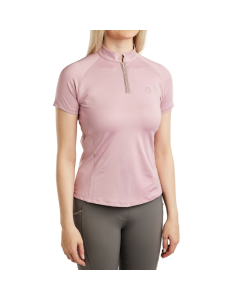 Shirt Montar MoLila Champagne Crystal Tape Short Sleeve Polo with Champagne Crystals PL2620