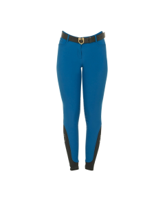 Paardrijbroek Equestro Women Slim Fit Knee Grip met logo ET06710