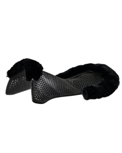 Zadelonderlegger Acavallo Gelpad NS-S Classic-S Cut-Out Rear Riser met bontrand