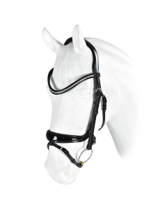 Trenshoofdstel Passier Starlight met Big Premium Clear Crystal Crystals Side by Side frontriem, jukbeenvrijheid neusriem en comfortteugels