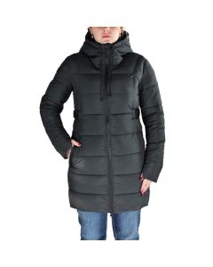 Winterjas CT Belted Quilted Nylon Hooded Coat
