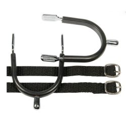 Sporen Harry's Horse knop verchroomd rubber + riem