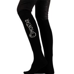 Paardrijsokken Montar Sort bamboo socks with logo