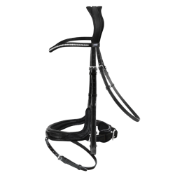 Trenshoofdstel Passier Starlight met anatomische neusriem en gummi teugels