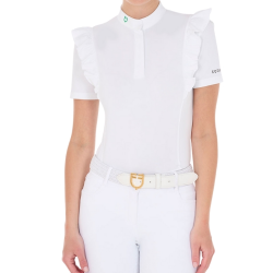 Wedstrijdshirt Equestro Women Polo Ruches ETW00220