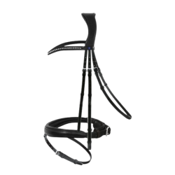 Trenshoofdstel PassierBlu Spirit met Premium Clear Crystal Crystals frontriem, anatomische neusriem en webbandteugels