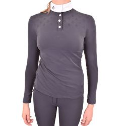 Wedstrijdshirt Cavalleria Toscana Brushed Jersey Long Sleeve Competition Polo