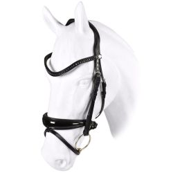 Trenshoofdstel Passier Atlas met wave graphite frontriem en gummi teugel