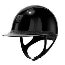 Rijhelm Samshield 2.0 Miss Shield Shadowglossy met Crystal Fabric frontal band met Crystal Fabric blazon