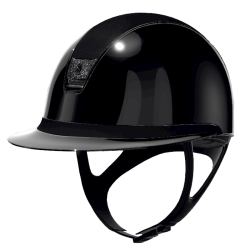 Rijhelm Samshield 2.0 Miss Shield Shadow Glossy met Premium Alcantara top en frontal band, Crystal Fabric blazon en Matte trim