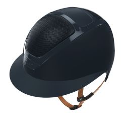 Rijhelm Kask Starlady Prestige Met Chrome Frame en Logo Met Light Brown kinbandje