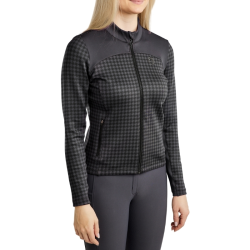 Vest Montar MoHannah AO Printed Houndtooth Full Zip Jacket SL2622