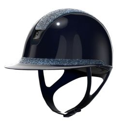 Rijhelm Samshield 2.0 Miss Shield Shadow Glossy met Crystal Fabric top en frontal band met Matte trim