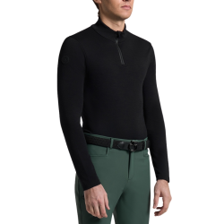 Shirt Cavalleria Toscana Long Sleeve Tech Wool Turtleneck Training Half Zip POU397-LA028
