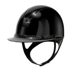 Rijhelm Samshield 2.0 Miss Shield Glossy met Crystal Intarsia frontal band, Crystal Fabric blazon en matte trim
