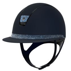 Rijhelm Samshield 2.0 Miss Shield Shadowmatt met Crystal Fabric frontal band met Crystal Fabric blazon