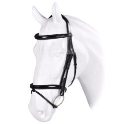 Trenshoofdstel Equipe No Stress met lak neusriem en frontriem