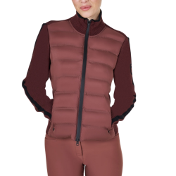 Winterjas Equestro Women Full Zip Hybrid Nylon+ Knit ETW00198