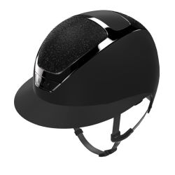 Rijhelm Kask Star Lady Prestige met Chrome frame en Blazon met Crystal Carpet top