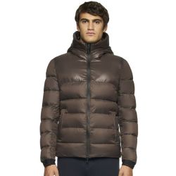 Jas Cavalleria Toscana Shiny Matte Nylon Hooded Puffer
