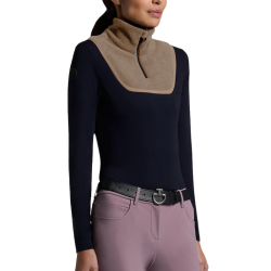 Shirt Cavalleria Toscana Long Sleeve Warm Jersey With Fleece Insert Training POD399-JV041