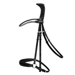 Trenshoofdstel Passier Confidence met Crystal Premium Crystals, lage neusriem en gummi teugels met ingebouwde stops