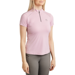 Shirt Montar MoPearl Pintuck Short Sleeve Polo PL2626