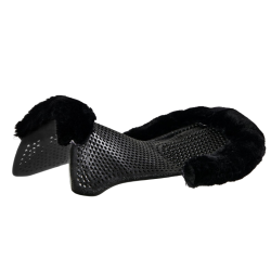 Zadelonderlegger Acavallo Gelpad NS-S Classic-S Cut-Out Rear Riser met bontrand