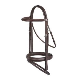 Trenshoofdstel Prestige Leather triple raised
