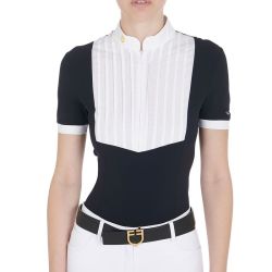 Shirt Equestro Slim Fit Pleated Cotton Polo SS25