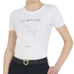 Shirt Equestro Women Slim Fit Jumping Rhinestones EWT00041